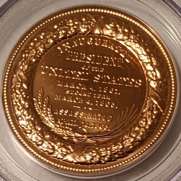 Abraham Lincoln Presidential Bronze Medal (No Date) MS68 RED PCGS - Picture 3 of 3
